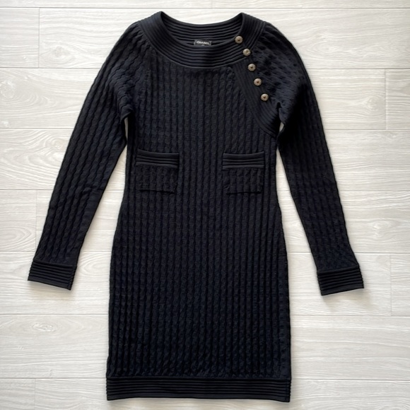 CHANEL Dresses & Skirts - Chanel Black Sweater Dress